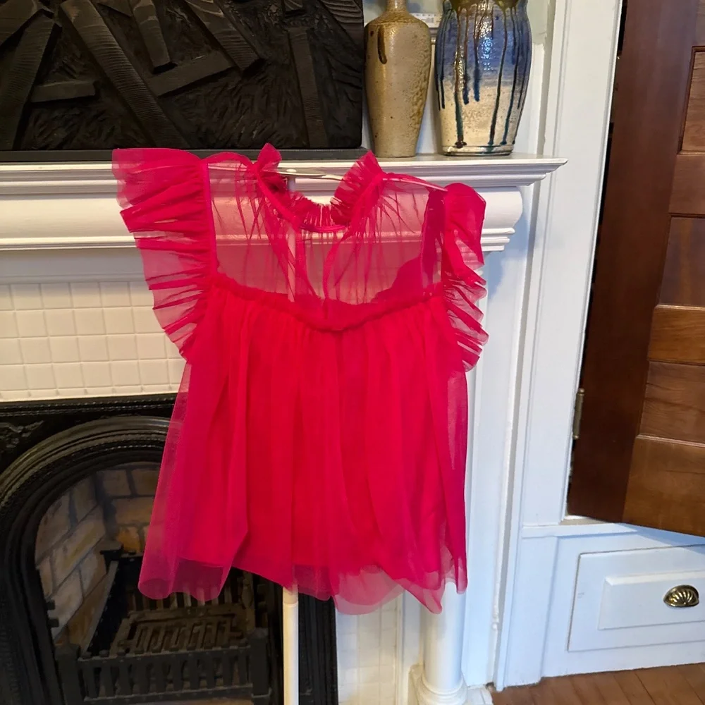 Anthropologie Sunday in Brooklyn pink tulle top.‎ NWT. Retail 78 - Picture 6 of 8